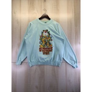 Vintage 1979 Jim Davis Garfield The Cat Christmas Sweatshirt By Sun Adult Large